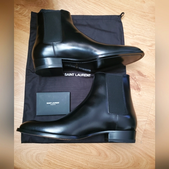 Saint Laurent Mens Wyatt 30 Chelsea Boots size 42 1/2 NEW - Picture 2 of 13